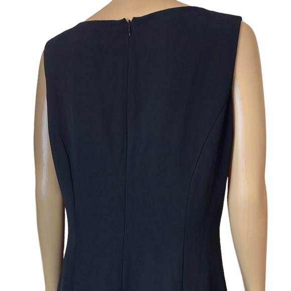 Danny & Nicole Maxi Dress Size 10 Black Lined Zip Back Sleeveless - Picture 5 of 15